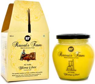 Rawat's Farm Cow Ghee Made by Curd Churning Method Ghee Glass Bottle