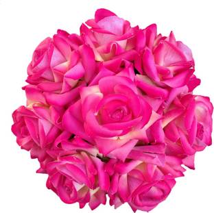 MX WOMEN HAIR STYLE Artificial Pink Rose  Bun Gajra Maker Maker For Wedding And Festive Hair Extension