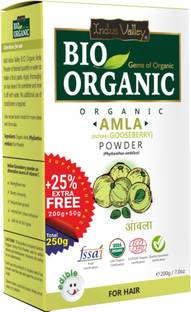 Indus Valley Natural & Organic Amla Indian Gooseberry Powder for Hair & Skin Care Face Pack