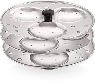 Dynore Stainless steel Idli stand / Idli maker 3x3 plates (9 Idli) Standard Idli Maker