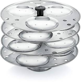Dynore Stainless steel Idli stand / Idli maker 3x4 plates (12 Idli) Standard Idli Maker