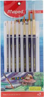 Maped Color'Peps Synthetic Hair Flat Brushes x 7