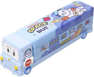 Neel Space Bus geometry box cartoon Bus Box Art Plastic Pencil Box