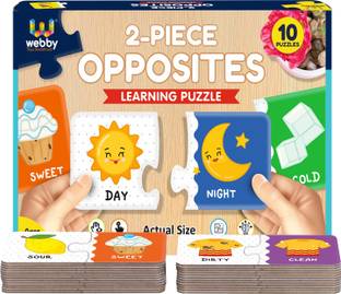 Webby Opposites 2 Pc Learning Pack Montessori Early Educational Pre School Puzzle Toy