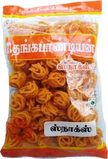 T Thangapandiyan Kovilpatti Garlic Spicy Gundu Murukku - Pack of 3 x 250 gm