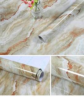 Lycus 200 cm orange crack marble wall paper sticker Removable Sticker