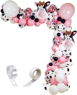 Bash N Splash Solid Barnyard Cow farm theme Birthday Party Decoration Pack of 108 pcs Balloon