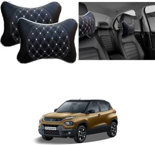 RONISH Black, Silver Leatherite Car Pillow Cushion for Tata