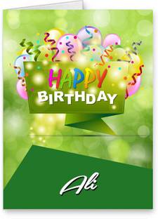 Midas Craft Happy Birthday Ali Best Wishes Quotes 25 Greeting Card