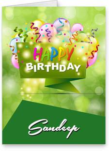 Midas Craft Happy Birthday Sandeep Card Greeting Card