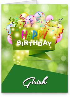 Midas Craft Happy Birthday Girish Best Wishes Quotes 25 Greeting Card