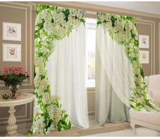 Ever Shine 214 cm (7 ft) Polyester Room Darkening Door Curtain (Pack Of 2)