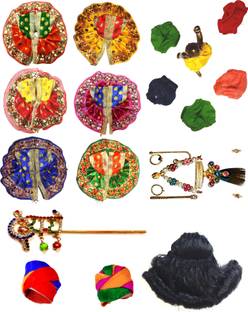 ANVIKA (Size-0) Gopal Ji Dress Silk With Full Shringar items (Pack Of 16) Dress