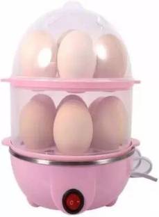THEODORE DOUBLE LAYER Egg Cooker,EGG BOILER Electric Cooker Plastic(Pink, Clear, 12 Eggs) Egg Cooker