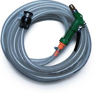 MASHKI 10 Meter (32.5 Feet) 1/2 Inch (12.5mm) 3-Layered Clear Braided Hose Pipe For Garden, Car Wash, Bike Wash, Floor Clean, ETC Hose Pipe