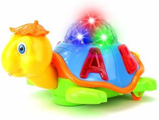 mega star Tortoise Toy with Sound Music and 3D Flashing Lights,Battery Operated Kid's Bump