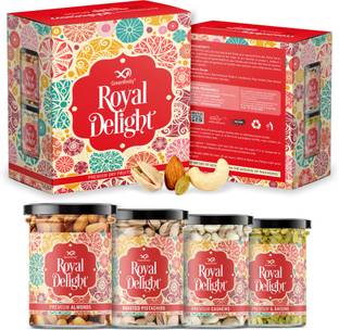 Greenfinity Royal Delight Premium Dry Fruit Collection Almonds, Cashews, Raisins, Pistachios