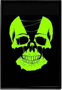 Designs Wall Poster Neon Psy Skull Print Poster on 13x19 Inches Paper Print