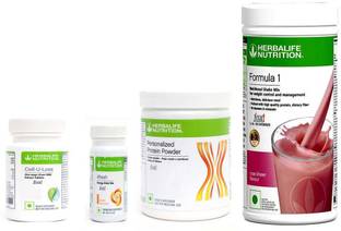 Herbalife Nutrition FORMULA-1SHAKE ROSEKHEER-+PROTEIN POWDER 200+AFRESH -PEACH-+CELL U LOSS -90 Protein Shake
