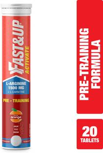 FAST&UP Activate- Caffeine Free Pre-training Drink- 1500mg L-Arginine & Active Nutrients EAA (Essential Amino Acids)