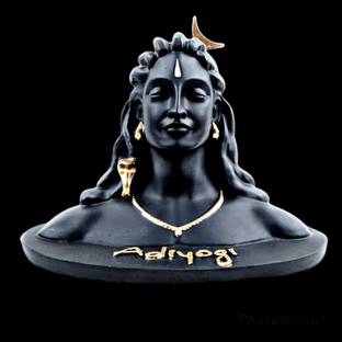 Shree Jee ADIYOGI LORD SHIVA (BLACK) STATUE CAR DESH BOARD Decorative Showpiece  -  8.5 cm