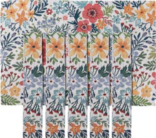 PRAKARTIK Rectangular Pack of 6 Table Placemat