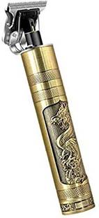 TECHMAZE Professional golden T99 Rechargeable Cordless Electric Blade Beard Trimmer Trimmer 90 min  Runtime 4 Length Settings