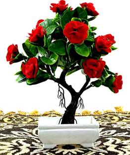 RESILIENCE Rose Flower Plant Bonsai Wild Artificial Plant  with Pot