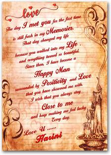 Midas Craft I Love You Harini Love Letter Quotes 25 Greeting Card