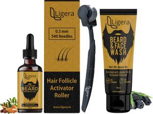 Ligera -3 Step Beard Growth Kit with Set Of Advanced Beard Growth Oil