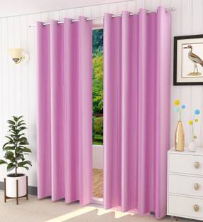 Fabrilia 152 cm (5 ft) Polyester Room Darkening Window Curtain (Pack Of 2)