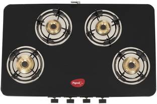 Pigeon Sleek 4 Burner Glass Manual Gas Stove