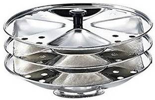 Dynore Stainless Steel Triangle Shape idli stand/ Idli maker 4x3 Plates (12 idli) Standard Idli Maker