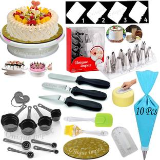 Unique Impex cake baking set combo + cake making materials + cake baking tools combo set Kitchen Tool Set