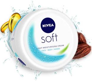 NIVEA Soft Light Moisturizer For Face, Hand & Body Greasy Cream 50ML pack of 3