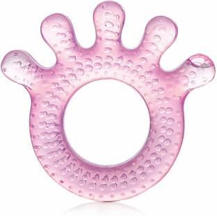 Beebaby Fingers Water Filled Teether with Carry Case, Cooling Teether, BPA free 3M+ Teether