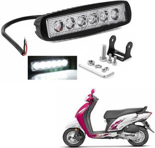 KOZDIKO 6 LED Rectangular Fog Light Bar Spot Beam Light White For Activa i Fog Lamp Motorbike LED for Honda (12 V, 55 W)