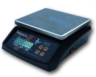 NIVAYO 30kg Counter Rechargeable Weight Machine With Stainless Steel Top For Shop, Home Weighing Scale