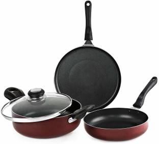 cello Prima Non-Stick Aluminium 3-Piece Induction Bottom Non-Stick Coated Cookware Set