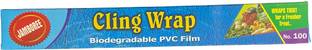 JAMBOREE Cling Film, Multipurpose Plastic Food Wrap, 12" x 100 Metres - Pack of 1 Shrinkwrap