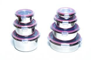 di select Air Tight Lock&Lock 7 Containers For Snack,Sugar,Food,Grain,Rice,Pasta,Spice 7 Containers Lunch Box