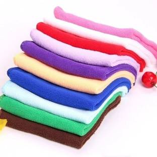 Bee's Bliss Microfiber Cleaning Cloth Towel for Car Bike Polishing Washing 40x40cms 340GSM Multicolor Cloth Napkins