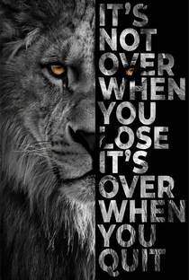 Wall gallery 45.72 cm The Lion Attitude Motivational Quotes | Goal Achievement |Thinking of you lion Self Adhesive Sticker