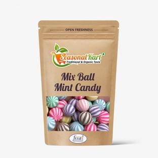 Seasonal Kart Colorful Drop Candy Mint Colorful Ball Candy Mint Ball for Kids Khatti Meethi Mint Candy