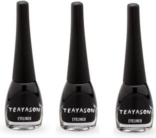 teayason Insta Dry Water & Smudge Proof Long Lasting Liquid EyeLiner Pack of 3 24 g