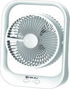 BAJAJ Pygmy Personal fan , LED Light White ,178 mm Silent Operation 3 Blade Table Fan with 12 Months W...