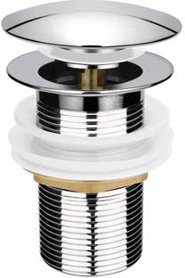 VicTac Waste Coupling / Jali Pop Up Coupling Silver Color with Brass material 3 inch Premium Pop-Up Waste Coupling for Ceramic basin Push Cock Faucet