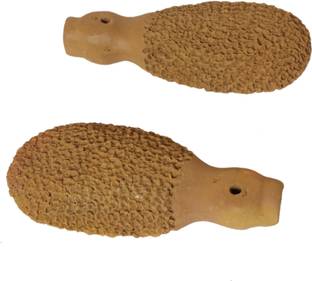 NAVIRA HANDICRAFT Clay Handmade Foot Scrubber – Terracotta 2 Sided Foot Scrub Callus Remover