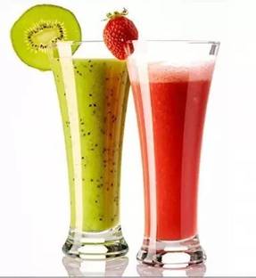 DULARIYA (Pack of 2) Juice/Beer/Mocktail/Milkshake Glasses Set of 2 Glass Set (300 ml, Glass) Glass Set Water/Juice Glass