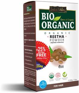 Indus Valley 100% Pure Natural & Organic Reetha Powder for Conditioning shining Hair Care